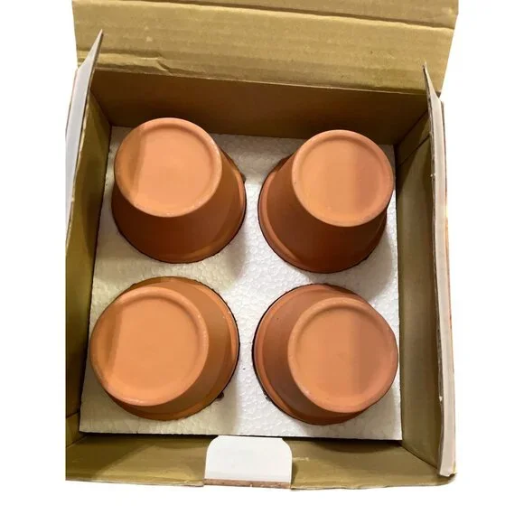 1996 Hearthstone Bread Baker Set 4 Clay Pots Baking Crocks Used - Picture 5 of 16